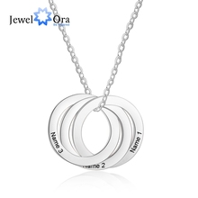 Personalized Name Necklaces for Women Custom Stainless Steel Triple Circle Necklaces & Pendants Anniversary Gift (NE103036) 2024 - buy cheap