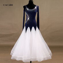 Ballroom Waltz Dresses Ballroom Dance Competition Dresses Standard Dress Women Tango Customize D0479 Rhinestones Big Sheer Hem 2024 - buy cheap