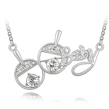 Top Quality Beautiful Necklace Austria Crystal Jewelry Long Necklace Chain Pendant White Gold Color 2024 - buy cheap