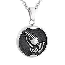 IJD9796 "applaud for you" Keepsake Jewelry Round Shape Stainless Steel Cremation Locket Necklace Urn Pendant For Memorial Ashes 2024 - buy cheap