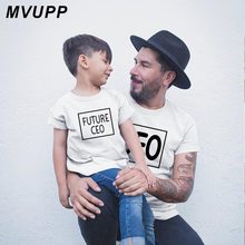 CEO future family matching clothes for father son t shirt daddy and me dad baby boy outfits big little borther funny summer 2019 2024 - buy cheap