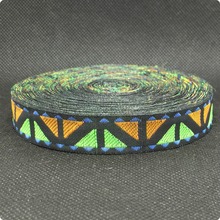 HOT!!2015 NEW ribbon wholesale 5/8"(15mmx18yard/sets) 100% polyester Woven Jacquard ribbon 3D Geometric series lace MZ2015052510 2024 - buy cheap