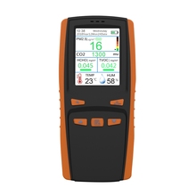 Detector de Gas PM2.5, Analizador de Gas CO2, Detector de calidad del aire de mano, pantalla LCD, Monitor de fugas de formaldehído HCHO 2024 - compra barato
