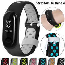 Модный дышащий браслет силиконовый спортивный ремешок для xiaomi Mi Band 4 Miband 3 резиновый браслет сменный ремешок для часов 2024 - купить недорого