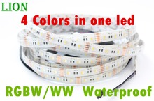 Водонепроницаемая светодиодная лента ip65 5 м 4 цвета в 1 12 В постоянного тока 12 мм PCB SMD 5050 RGBW Светодиодная лента RGB + белый/теплый белый PCB 2024 - купить недорого