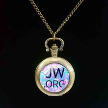 Relógio de bolso jw feminino bola de vidro, relógio para artesanato manual, cores roxa, cabochões fotos artesanais, jw 2018 2024 - compre barato