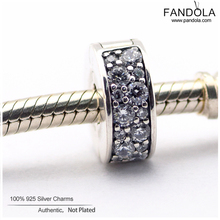 100% 925 Sterling Silver Shining Elegance Clip Charms Fits Pandora Bracelets Women DIY Silicon Beads DIY Jewelry Gift Kralen 2024 - buy cheap
