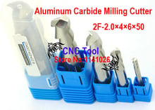 2F-2.0*4*6*50  Aluminum Carbide End mills,Carbide CNC End mill , lathe tool,boring bar,cnc,machine 2024 - buy cheap