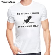 2019 New Summer The Internet Is Broken T Shirt Men Casual Short Sleeve Funny Computer T-shirt Mans Tshirt 2024 - buy cheap