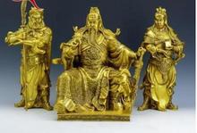 Estátua de cobre pura primavera e outono, fora da estátua de bronze das peças da riqueza de deus guan yu zhou guan ping tow 2024 - compre barato