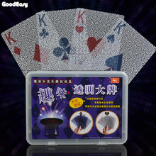 magic card Creative Large Transparent Waterproof Plastic Playing Cards Poker Party Activities Magic Show Cards Gift Leisure Game 2024 - buy cheap