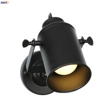 IWHD-Luz LED De Pared ajustable para dormitorio, espejo De baño, Loft, Retro, Vintage, candelabro, color negro 2024 - compra barato