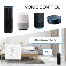 Switch Alexa EU Smart Ceiling Fan Switch Voice Control APP Remote Control Intelligent Home Compatible Google Home Switch 10A 2024 - buy cheap