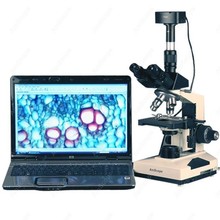 Microscopio de clínica de laboratorio, suministros de AmScope 40X-2000X, microscopio Trinocular veterinario clínico + cámara Digital de 9MP 2024 - compra barato