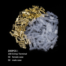 200PCS Female Male Spade Crimp Terminals Sleeve Wire Wrap Connector 2.8mm 4.8mm 6.3mm Wire Connectors Kit 2024 - buy cheap