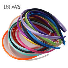 5Pcs/lot 10mm Solid Color Hairband Satin Covered Resin Hairbands Adult Kids Headbands Girl DIY Hair Accessories Materials 2024 - buy cheap