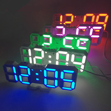 5 colors Original 3D LED Table Clock Modern Wall Clock Digital Watches 12/24 Hours Display Clock mechanism Alarm Snooze Desk 2024 - buy cheap