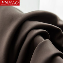 ENHAO Modern Solid Blackout Curtains for Living Room Bedroom Kitchen Curtains for Window Blackout Curtains Drapes Blinds Panel 2024 - buy cheap