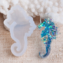Silicone Resin Mold For Jewelry Making Seahorse White 39mm(1 4/8") x 23mm( 7/8"), 1 Piece 2024 - buy cheap