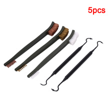 5pcs/Set 3pcs Steel Wire Brush +2pcs Nylon Pick Set Universal Gun Hunting Cleaning Kit Tactical Rifle Gun Cleaning Tool 2024 - buy cheap