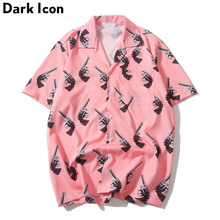 Dark Icon-camisa con cuello vuelto para hombre, ropa de calle Vintage, Hip-Hop, de verano, 2019 2024 - compra barato