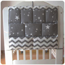Cartoon Rooms Nursery Hanging Storage Bag Baby Cot Bed Crib Organizer Toy Diaper Pocket for Newborn Crib Bedding Set 58*48cm 2024 - buy cheap