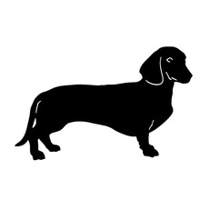 19.8*12.7CM Dachshund Dog Car Cover Scratch Stickers Cute Cartoon Animal Window Glass Decorative Decals C6-0607 2024 - buy cheap