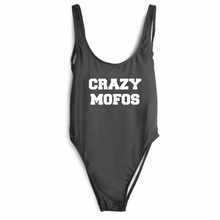 CRAZY MOFOS funny customize one piece suits open low back bodysuit high waist jumpsuit backless bathing suit high cut swimwear 2024 - buy cheap