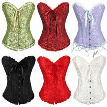 Women's Sexy Plus Size Corsets and Bustiers Gothic Strapless Brocade Corselet 2024 - buy cheap