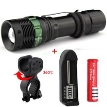 Professional Cycling Bicycle light Zoomable LED Flashlight Waterproof torch with Battery Holder Charger 2024 - buy cheap