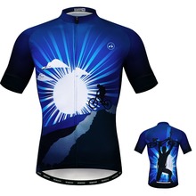 Men's Cycling Jersey Quick-Dry Short Sleeve Summer Team Clothing Cycle Wear Shirt Ropa Ciclismo Road MTB Bike Top Blue Riding 2024 - buy cheap