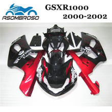Kit de carenado para motocicleta Suzuki GSX R1000 2000 2001 2002 K2 00 01 02 GSXR1000, color rojo y negro, carenado Extra, barato 2024 - compra barato