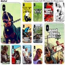 Горячая Grand Theft Auto GTA 5 Мягкий Силиконовый Модный чехол для Apple iPhone 11 Pro XS MAX XR X 7 8 Plus 6 6s Plus 5 5C 5S SE 2024 - купить недорого