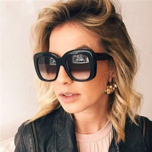 New Oversized Square Sunglasses Women Luxury Brand Designer Vintage Fashion Big Frame Sun Glasses rivet UV400 2024 - buy cheap