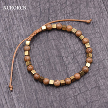 Unique design Men Bracelet wood beads & hematite Fashion Luxury Bracelet Beads Braided Bracelet Men Women Jewelry Gift 2024 - buy cheap
