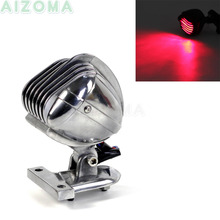 Polished Motorcycle Microphone Tail Light LED Brake Stop Lights for Harley Sportster Softail Cruiser Cafe Racer Scrambler 2024 - buy cheap