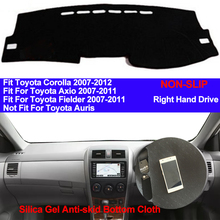 TAIJS Car Dashboard Cover Silicone Non-Slip For Toyota Corolla Axio Fielder 2007 2008 2009 2010 2011 Dash Mat ANti-UV Carpet 2024 - buy cheap