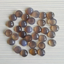 Fashion 10x10mm natural Gray onyx round CAB CABOCHON stone beads for jewelry Accessories  wholesale 50pcs/lot free shipping 2024 - buy cheap