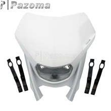 Pazoma White Dirt Bike Motorcycle Supermoto Universal Vision Headlight Off Road for GASGAS EC 515 FSR EC 300 2024 - buy cheap