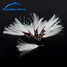 BlueSardine 50PCS Feather Pendant Bloodstreams Feather Hook Fishing Accessories Equipment Fishing Tackle 2024 - buy cheap