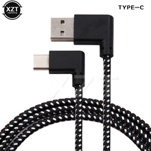 Newest 90 Degree Connector USB3.1 Type-C Fast Charging Data Cable for All Type C Device for Nylon Braided 2024 - buy cheap