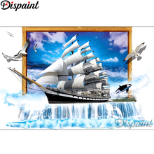 Dispaint Full Square/Round Drill 5D DIY Diamond Painting "sailboat scenery" 3D Embroidery Cross Stitch Home Decor Gift A18421 2024 - buy cheap