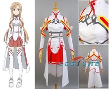 Fantasia de cosplay anime sword art online asuna yuuki vestido para mulher 2024 - compre barato