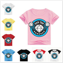 Одежда для мальчиков и девочек, футболки с рисунком Дэн тома из мультфильма, повседневные хлопковые футболки с круглым вырезом, летние топы, футболки 2024 - купить недорого