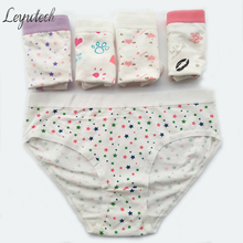 Leyutech-bragas de algodón con estampado para mujer, ropa interior Sexy, Cueca, 5 unids/lote 2024 - compra barato