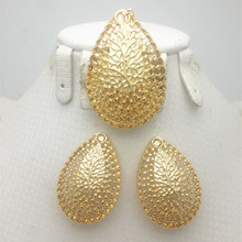 Conjuntos de Jóias Traje moda Dubai gold-cor Grande Projeto Do Casamento Nigeriano Beads Africanos conjunto de Jóias 2024 - compre barato