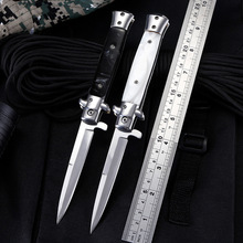 Folding knife 440C Blade Italian Mafia Acrylic Handle Pocket Knives Army Camping Survival Tactical Rescue EDC Tools 2 colors 2024 - buy cheap