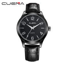Luxury Fashion Faux Leather Mens Blue Ray Glass Quartz Analog Watches Men Watches Wrist watch Mens Casual Watch Clock relogio 30 2024 - buy cheap