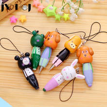 3 pcs Novelty cartoon animal mini Ballpoint Pens wooden Ballpen pendant Kawaii Stationery School Office Writing Supplies 2024 - buy cheap