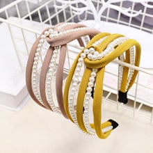 Fashion Women Pearls Headband Fresh Styles Hairband High Quality Solid Hair Accessories Girls Summer Hair Hoop 2024 - buy cheap